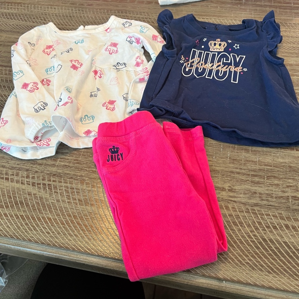 Juicy couture babygirl 18month 3 piece matching set